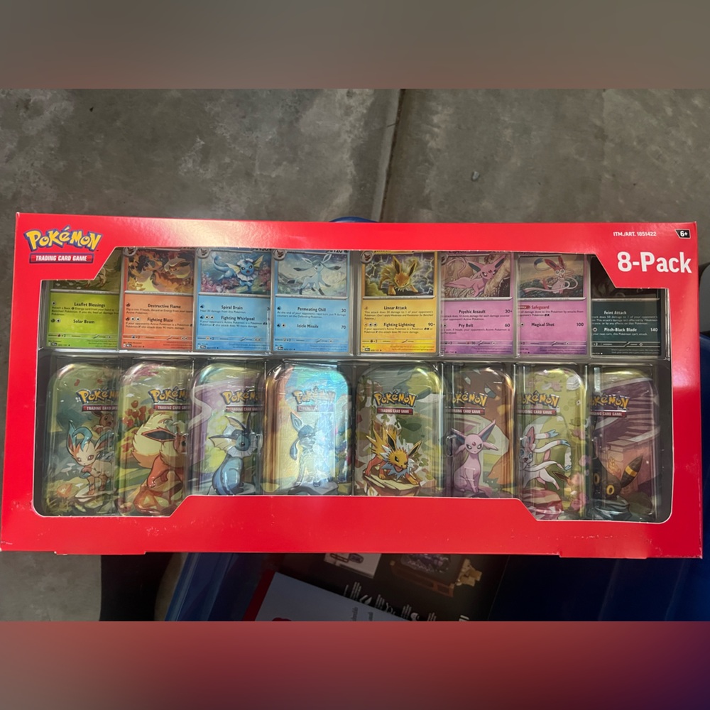 Pokémon TCG: scarlet and violet prismatic evolutions mini tin 8 pack